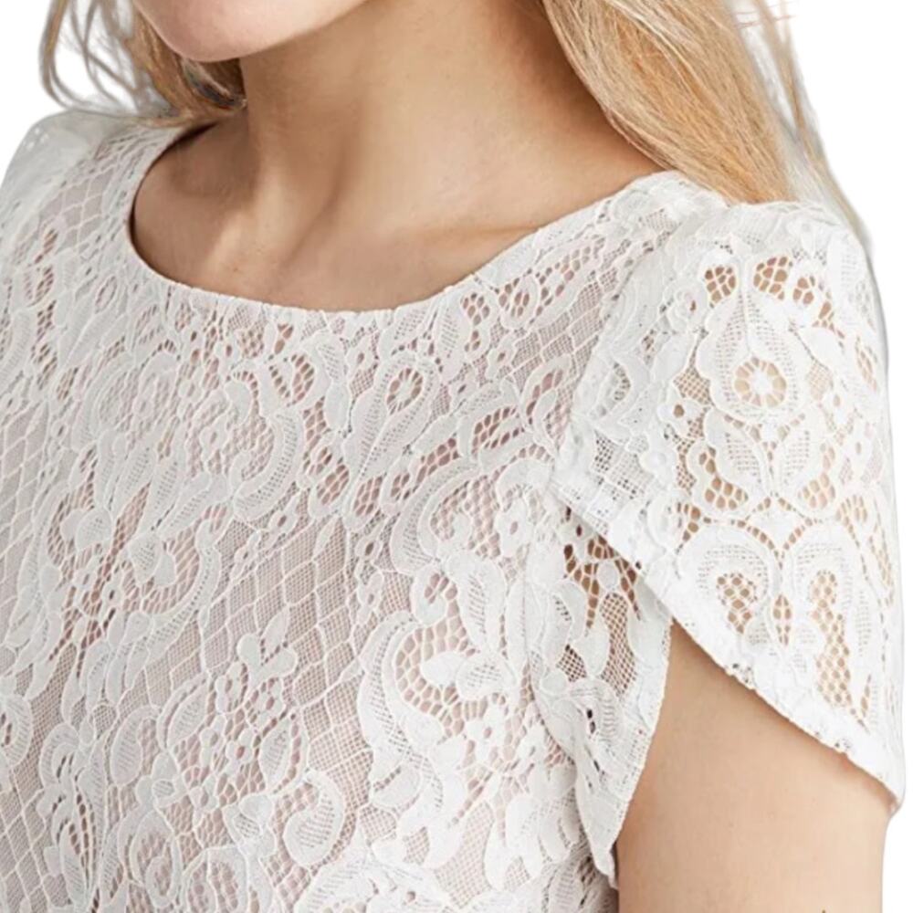 BB Dakota Steve Madden Revolve Fast Lace Environment White Lace Fairy Mini Dress - Picture 7 of 10